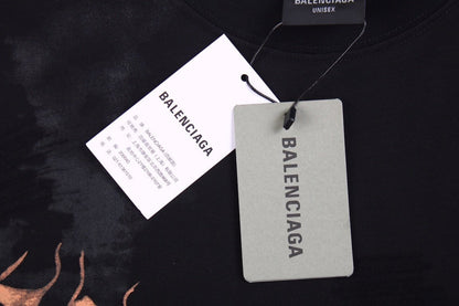 BALENCIAGA GOTHIC LOGO T-SHIRT BLACK