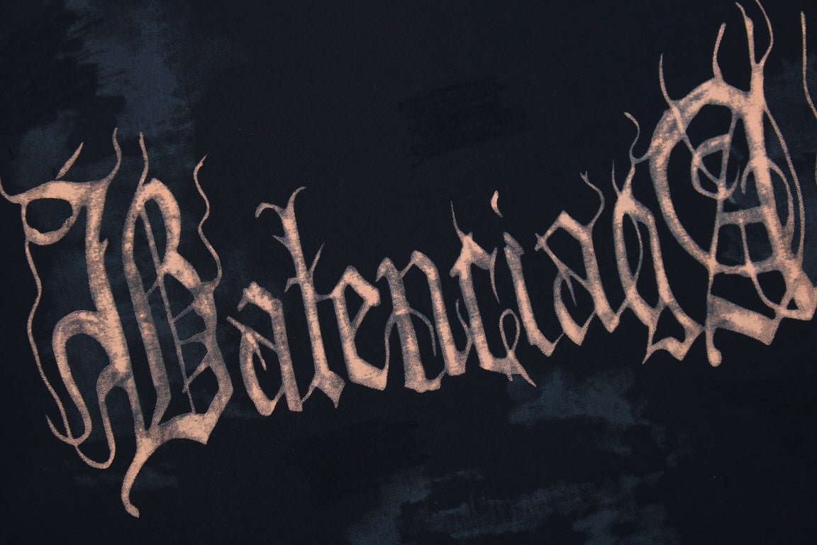 BALENCIAGA GOTHIC LOGO T-SHIRT BLACK