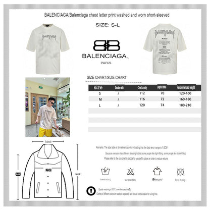 Balenciaga Gothic Logo T-Shirt (White)