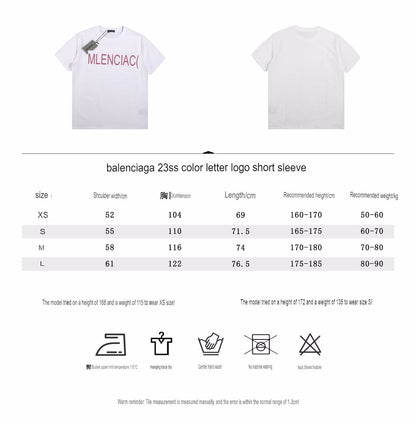 BALENCIAGA GRADIENT LOGO T-SHIRT WHITE