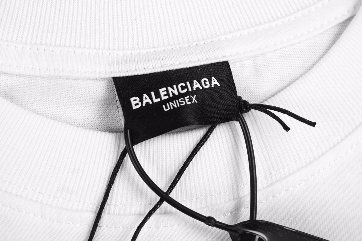 BALENCIAGA GRAFFITI LOGO T-SHIRT WHITE