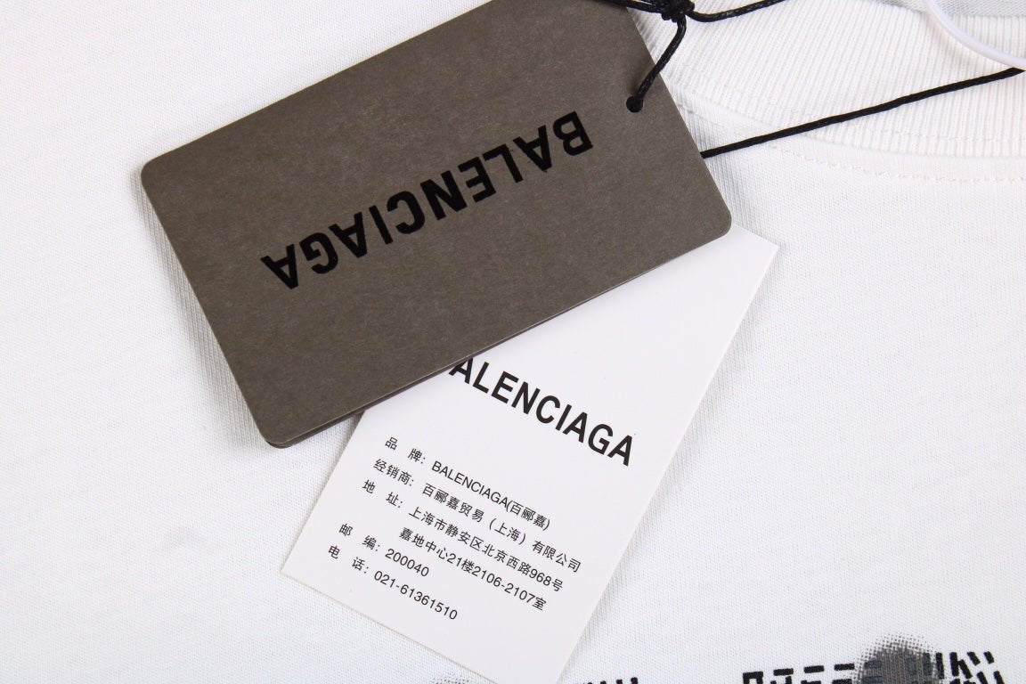 BALENCIAGA GRAFFITI LOGO T-SHIRT WHITE