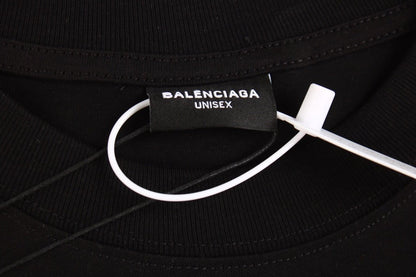 BALENCIAGA GRAFFITI LOGO T-SHIRT BLACK