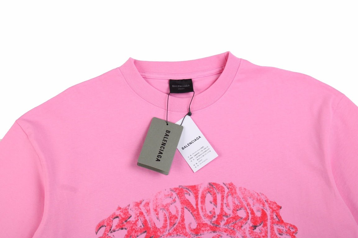 BALENCIAGA GRAFFITI T-SHIRT PINK