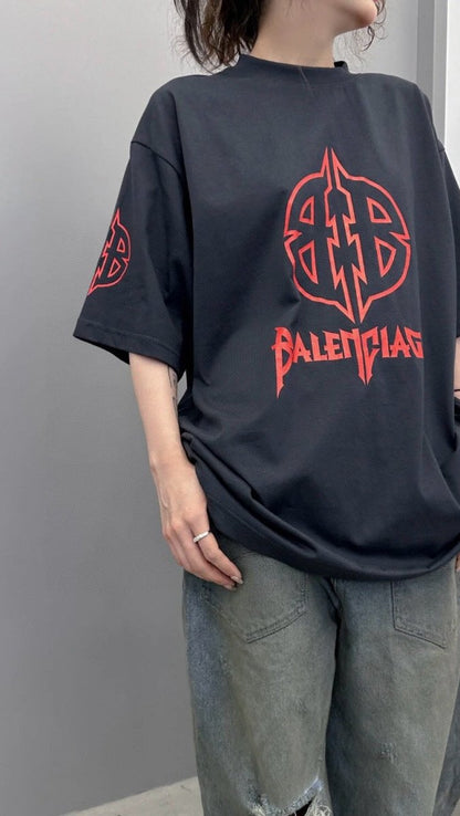 Balenciaga Graphic Logo T-Shirt (Black)