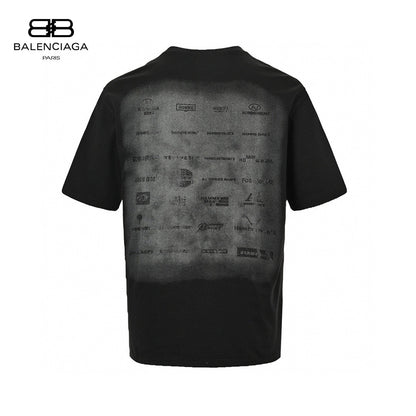 Balenciaga Graphic Print T-Shirt (Black)