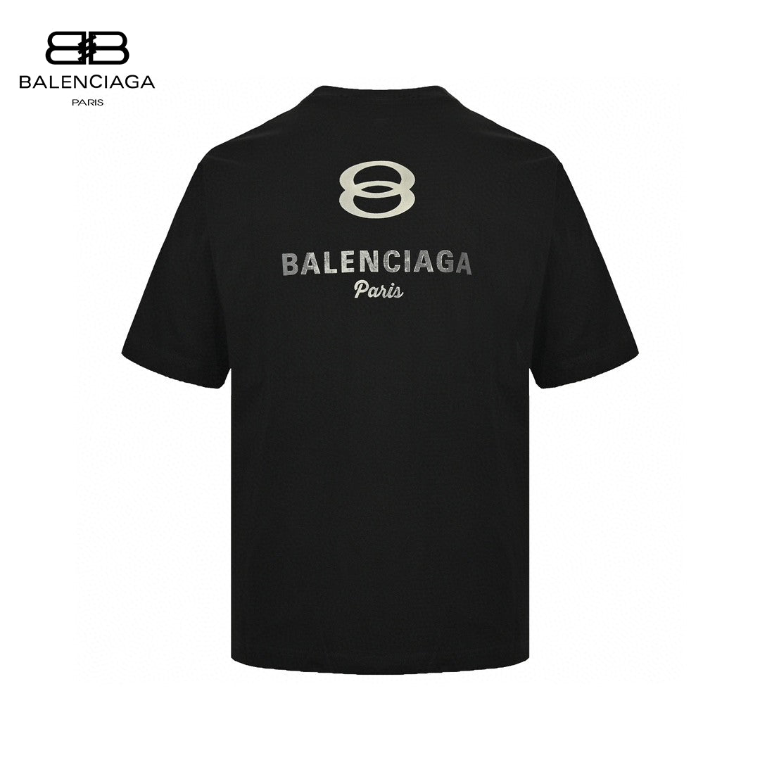 Balenciaga Grey Logo T-Shirt (Black)