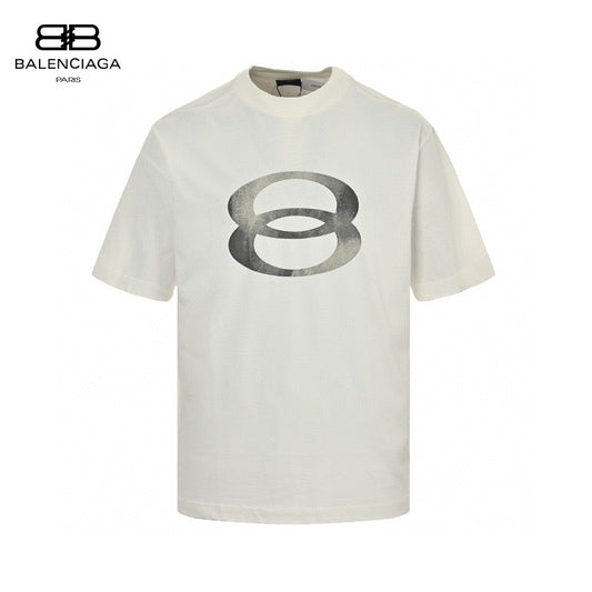 Balenciaga Grey Logo T-Shirt (White)