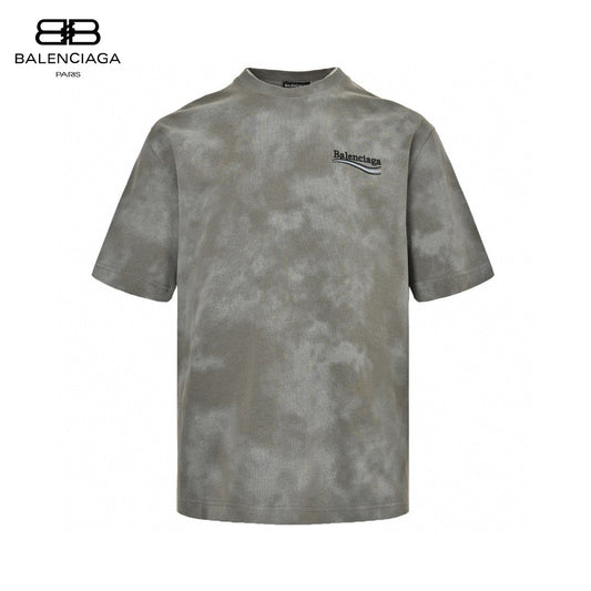 Balenciaga Grey Tie-Dye T-Shirt