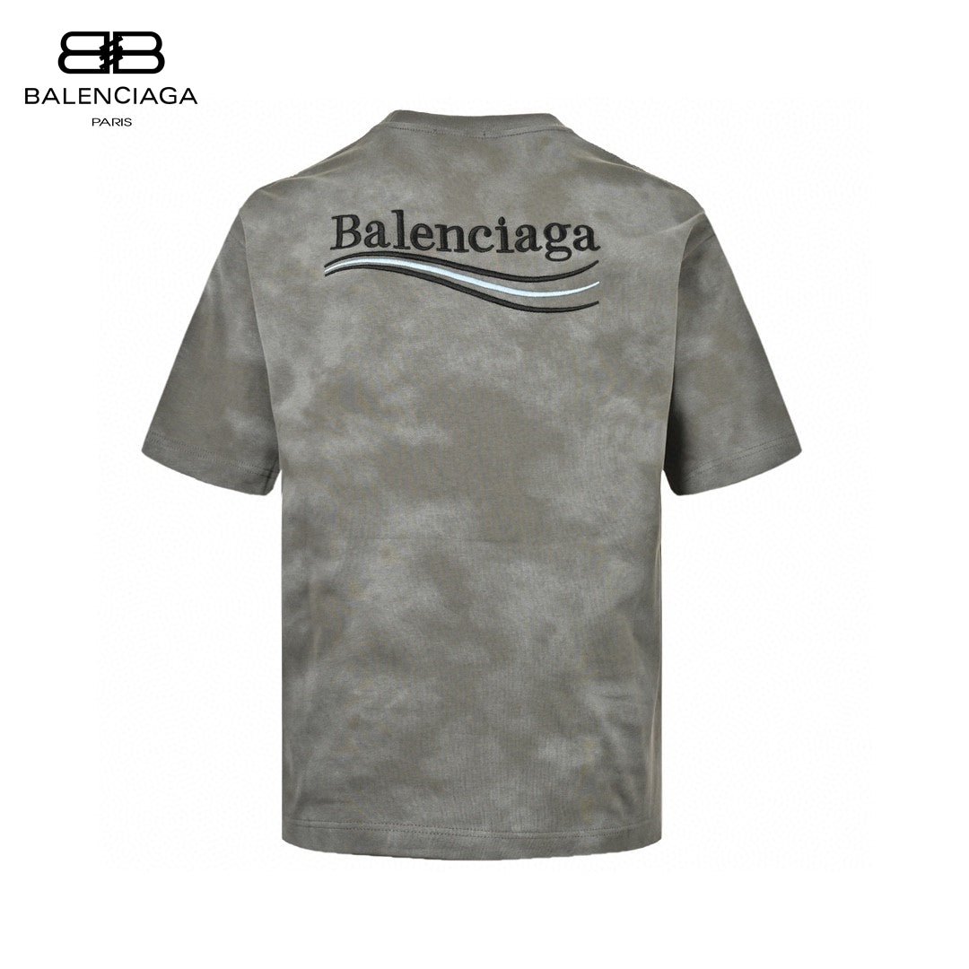 Balenciaga Grey Tie-Dye T-Shirt