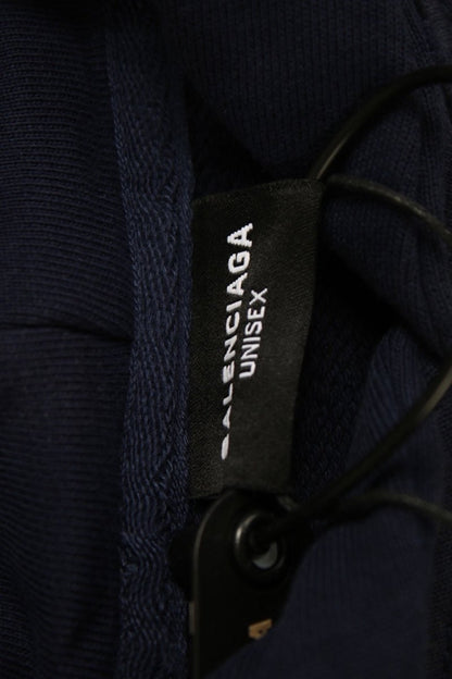 BALENCIAGA ALTERNATIVE LOGO HOODIE NAVY