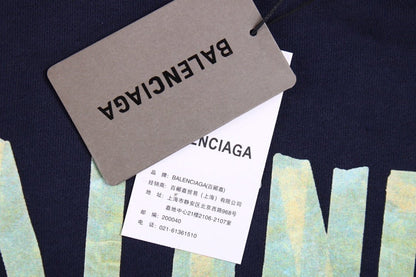 BALENCIAGA ALTERNATIVE LOGO HOODIE NAVY