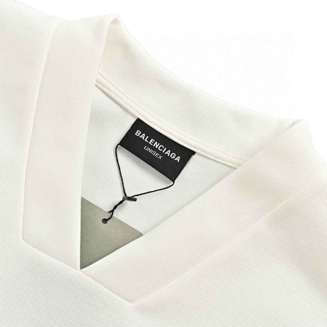 BALENCIAGA LONG SLEEVE LOGO SHIRT WHITE