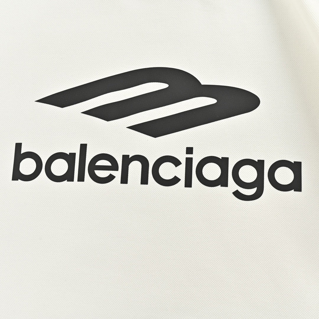 BALENCIAGA LONG SLEEVE LOGO SHIRT WHITE