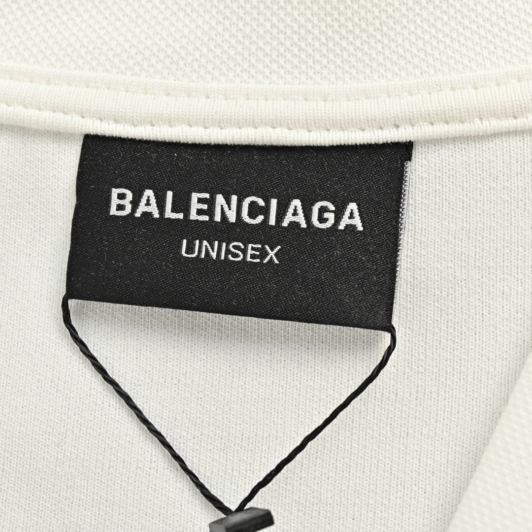 BALENCIAGA LONG SLEEVE LOGO SHIRT WHITE