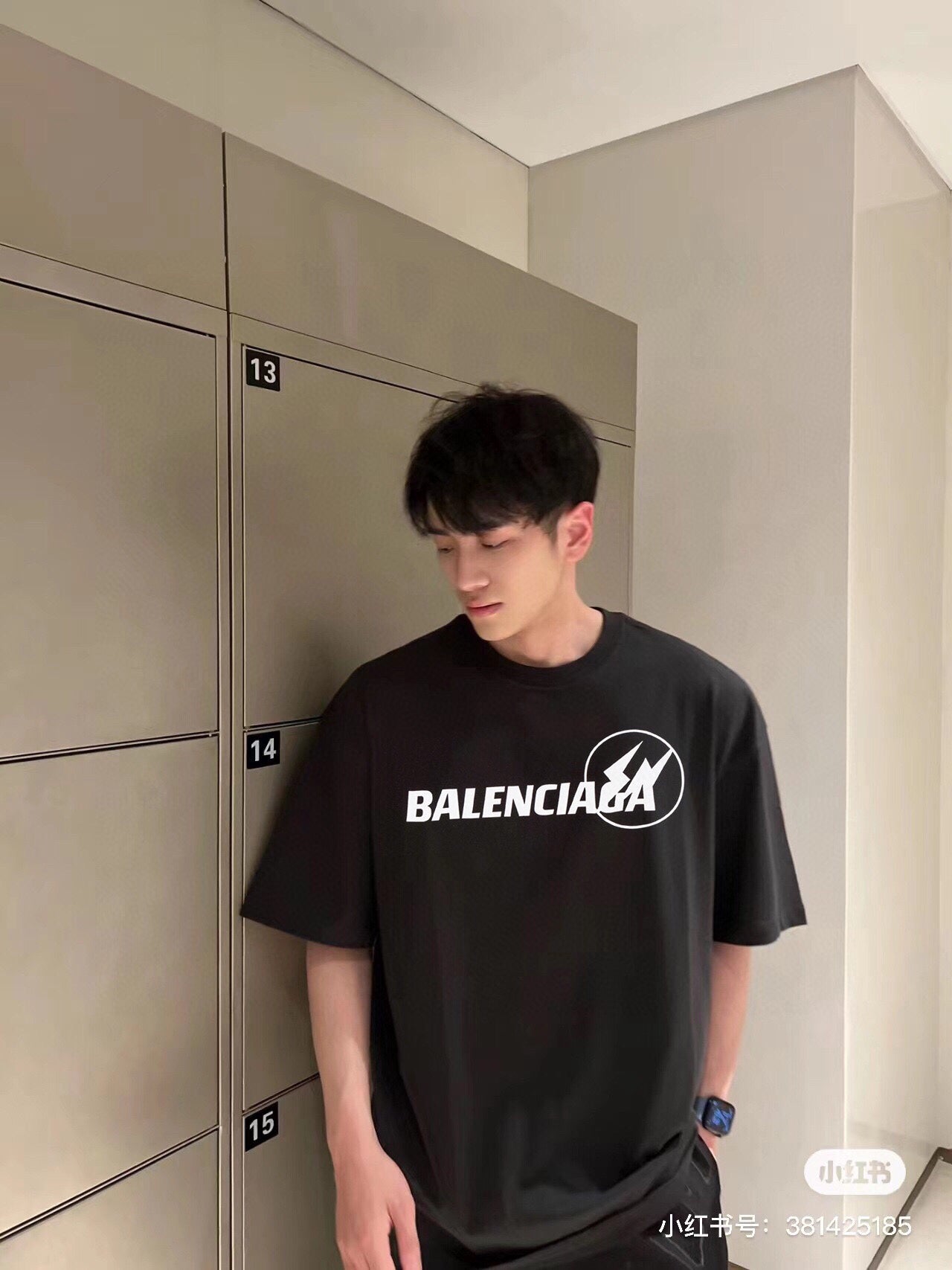 BALENCIAGA LOGO T-SHIRT BLACK