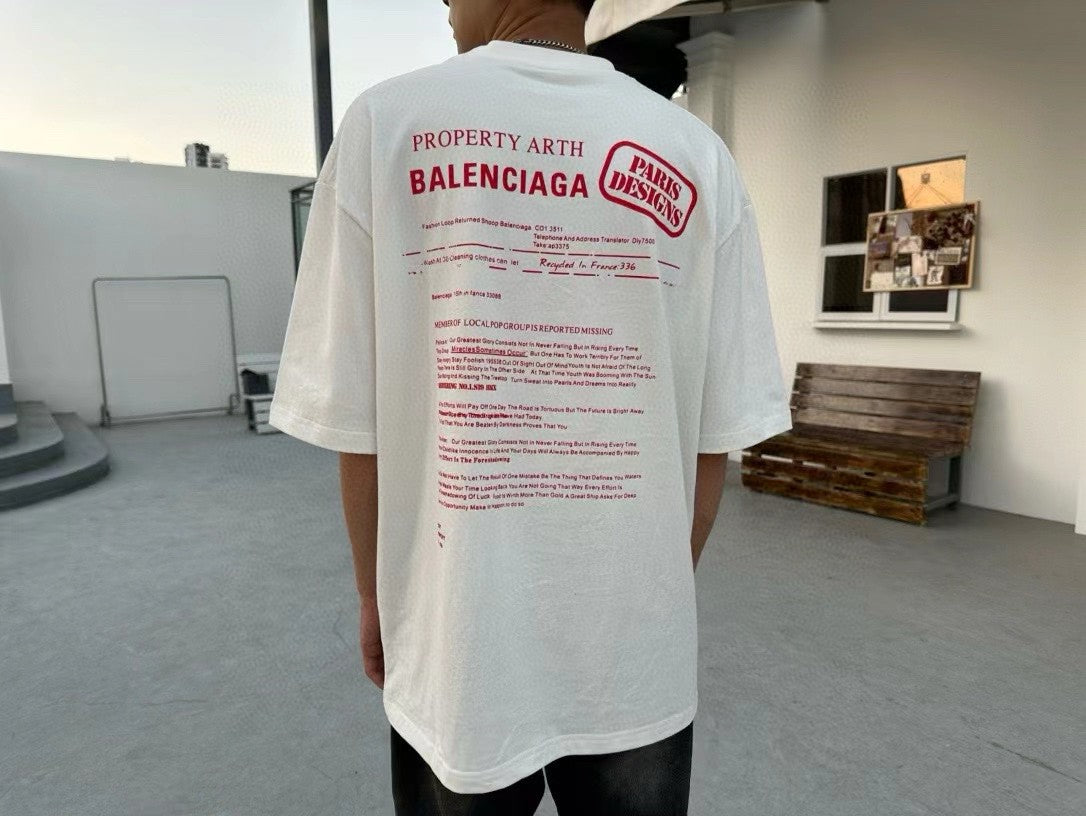 Balenciaga Stencil Logo T-Shirt (White)