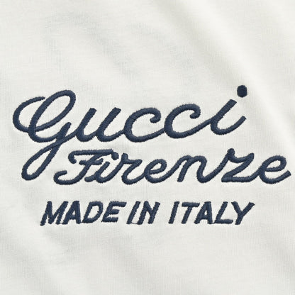 Gucci White T-Shirt with Script Logo