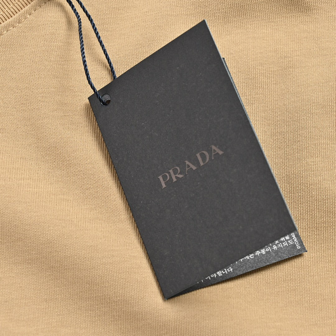 Prada Milano Beige Logo T-Shirt