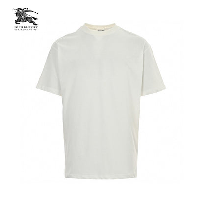 Burberry White T-Shirt with Knight Graphic