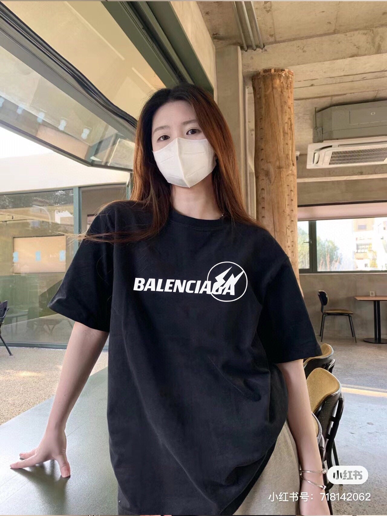 BALENCIAGA LOGO T-SHIRT BLACK