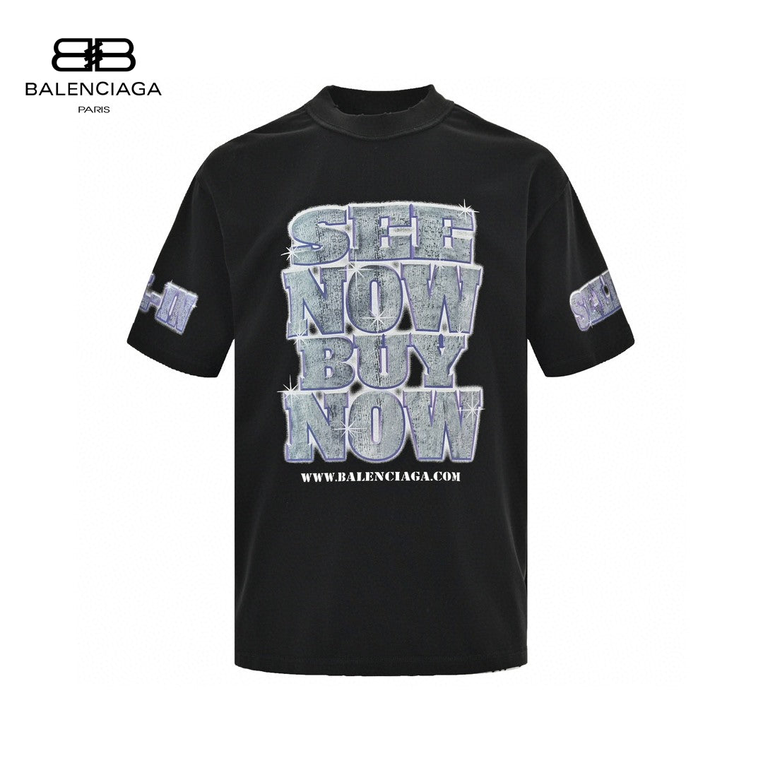 Balenciaga T-Shirt - Text and Graphic Design