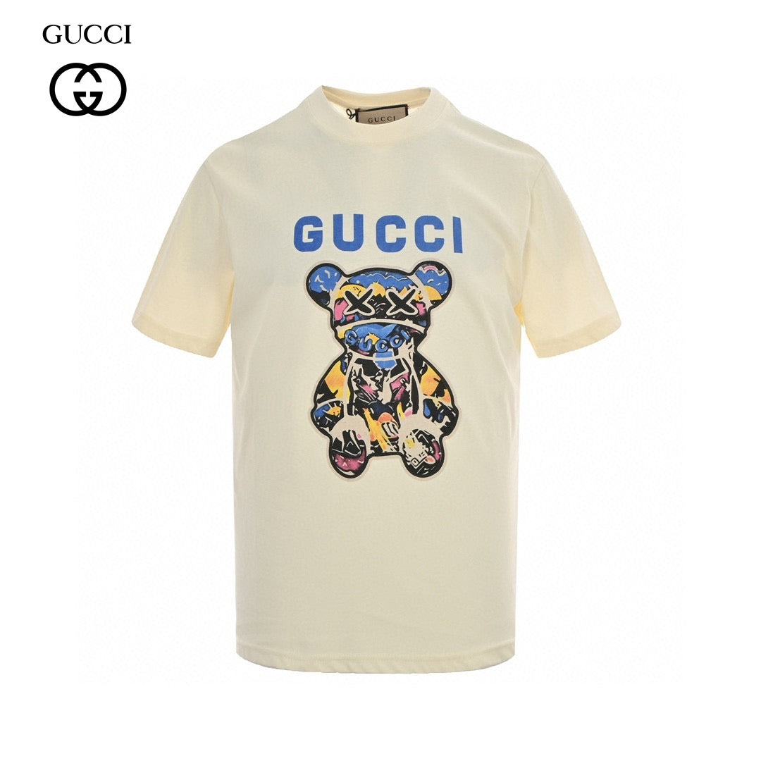 Gucci Cream T-Shirt with Bear Graphic