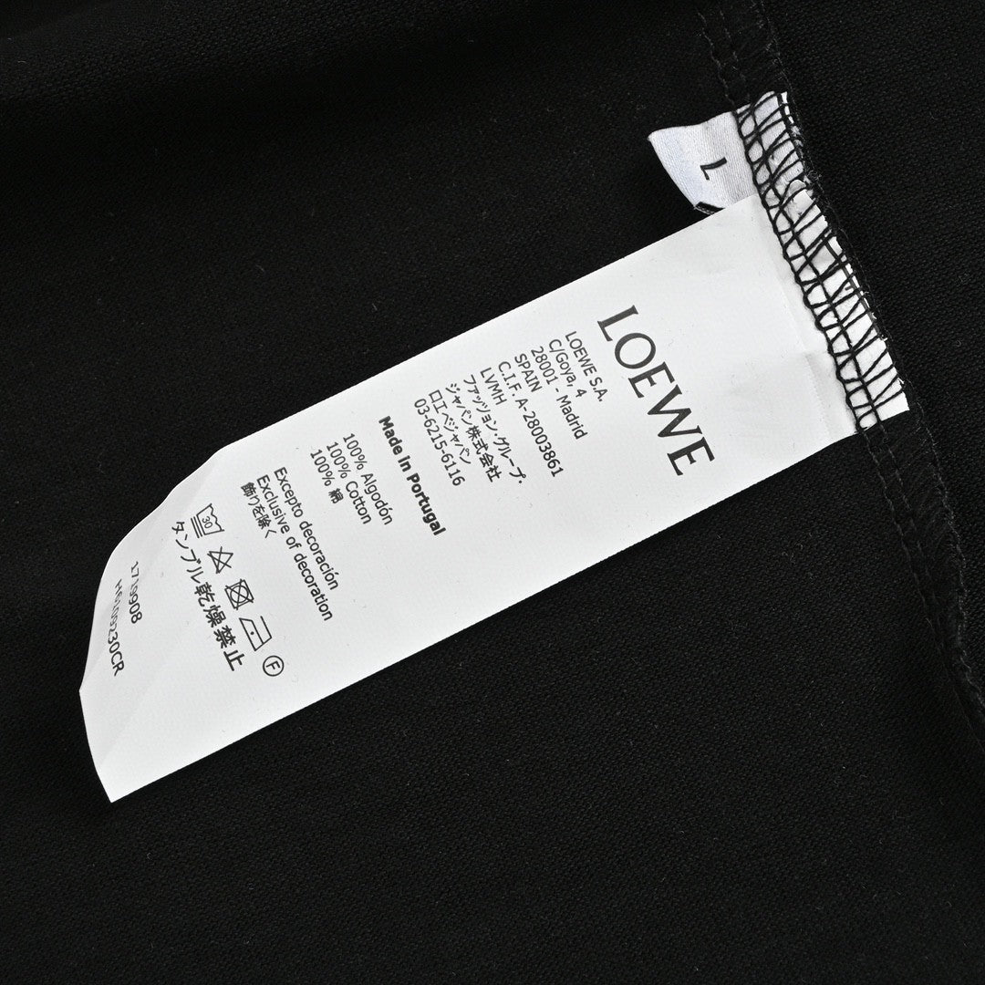 Loewe Black T-Shirt with Logo Design