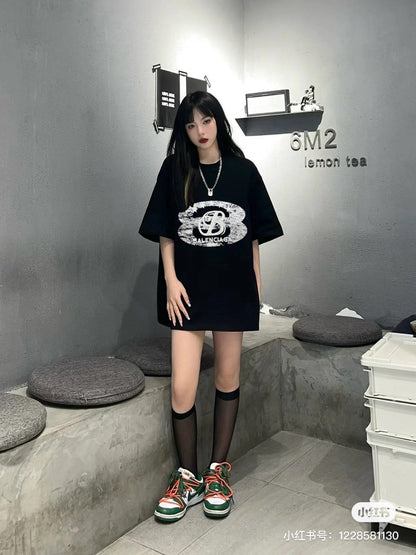 Balenciaga T-Shirt - Distressed Logo