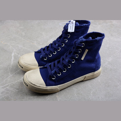 BALENCIAGA PARIS HIGH VULC DESTR x BLUE