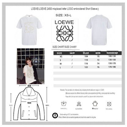 Loewe White T-Shirt with Logo Design