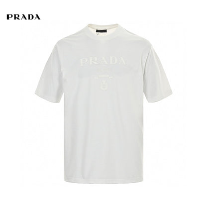 Prada T-Shirt - White with Subtle Branding