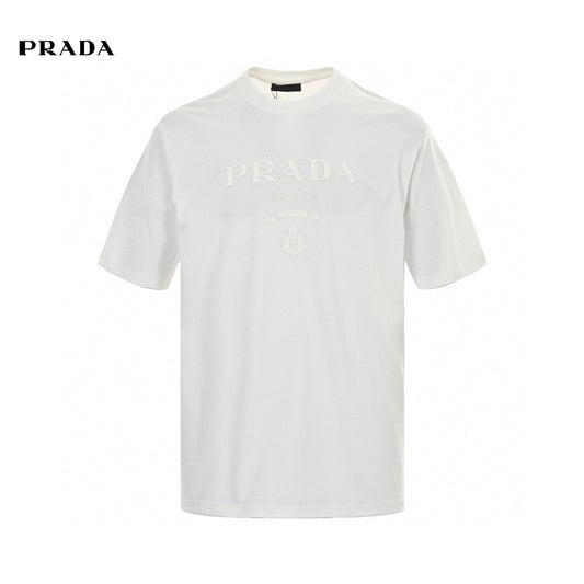 Prada T-Shirt - White with Subtle Branding