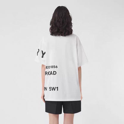 Burberry White T-Shirt with Graphic Text