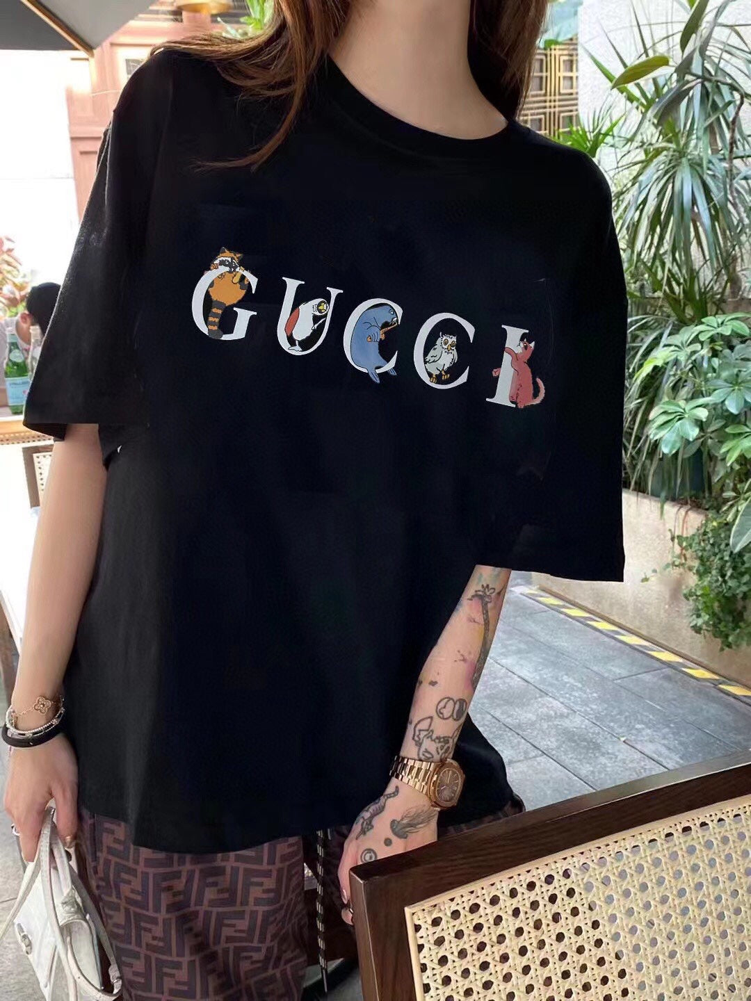 Gucci Mushroom Cluster T-Shirt (Black)