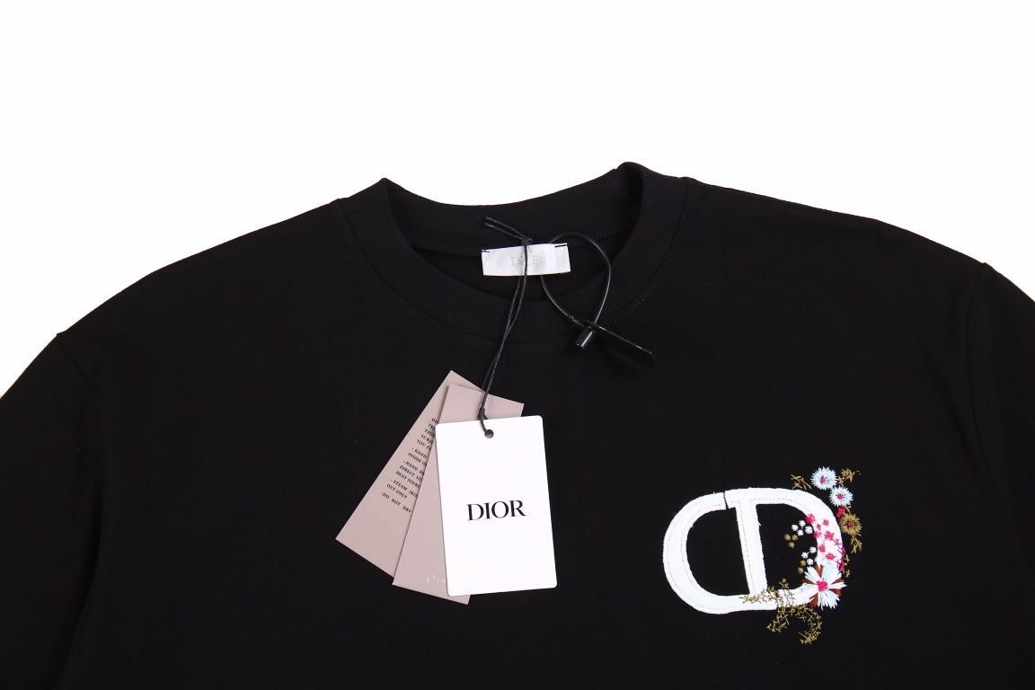 Dior T-Shirt with Floral CD Logo