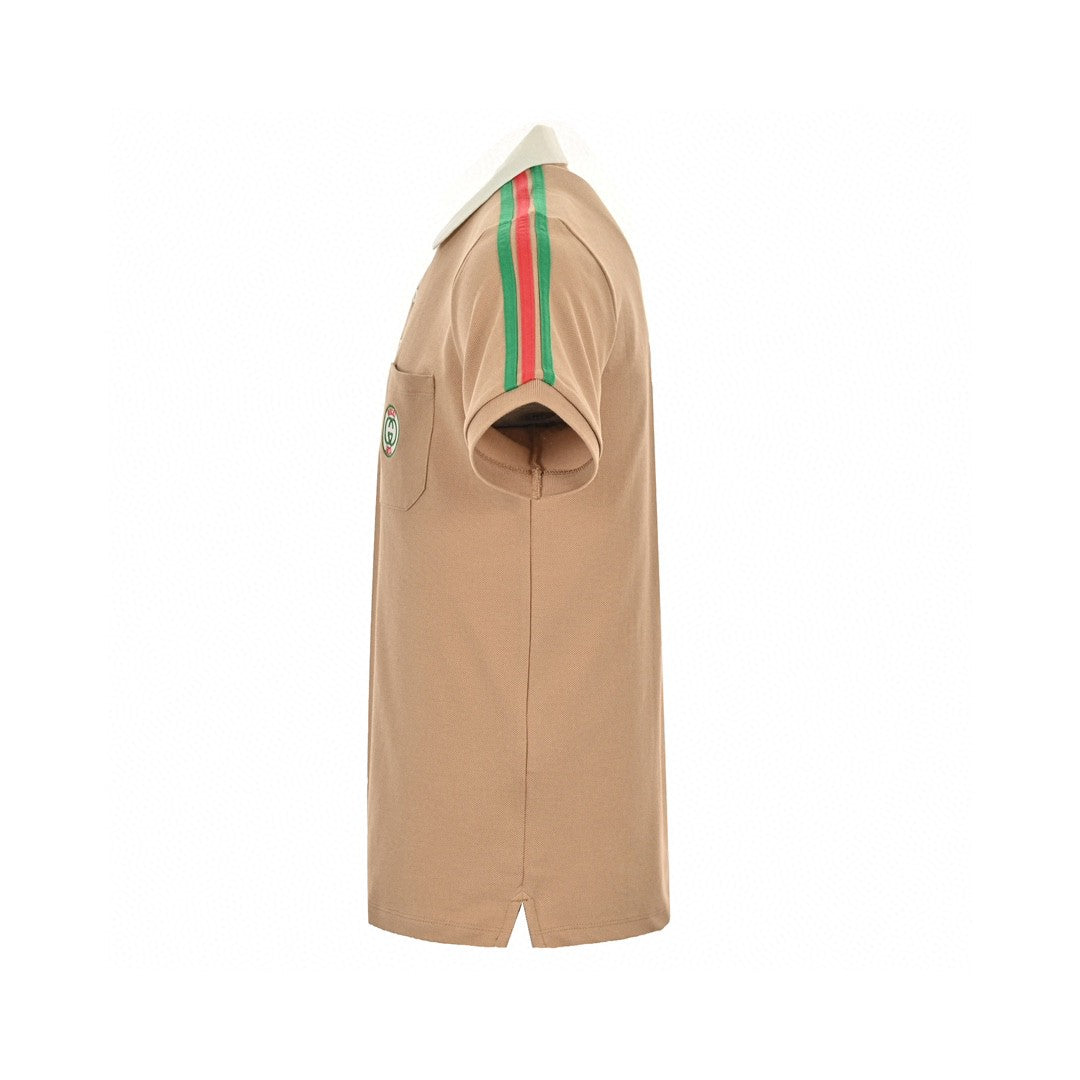 Gucci Stripe Sleeve Polo Shirt