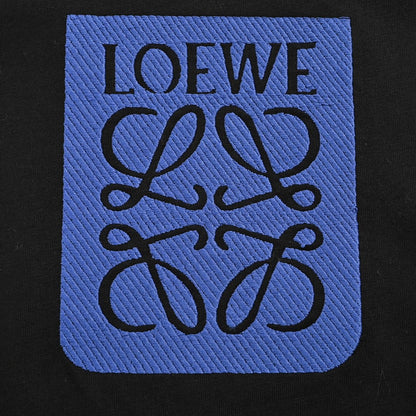 Loewe Black T-Shirt with Blue Pocket