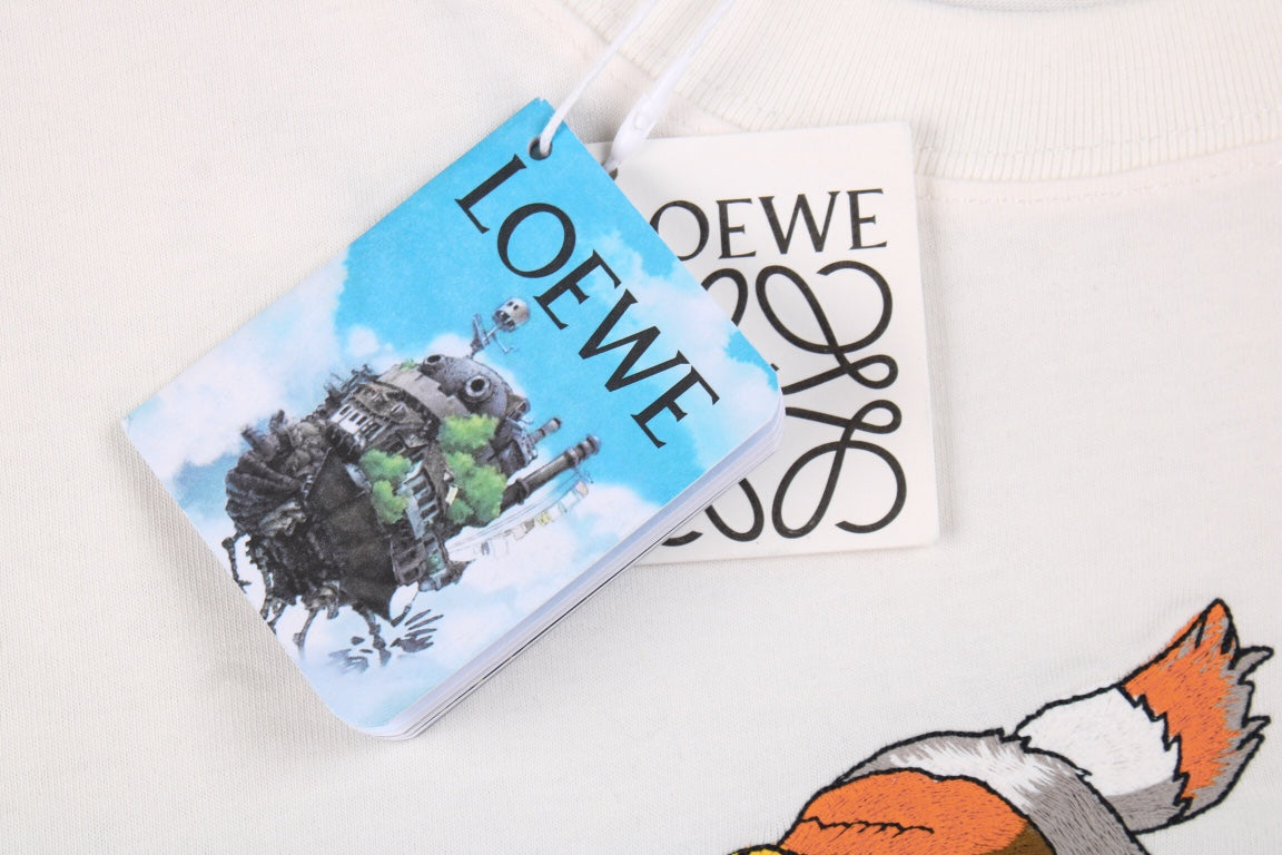 Loewe T-Shirt with Logo and Graphic Design