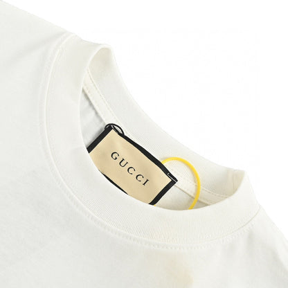 Gucci White T-Shirt with Script Logo