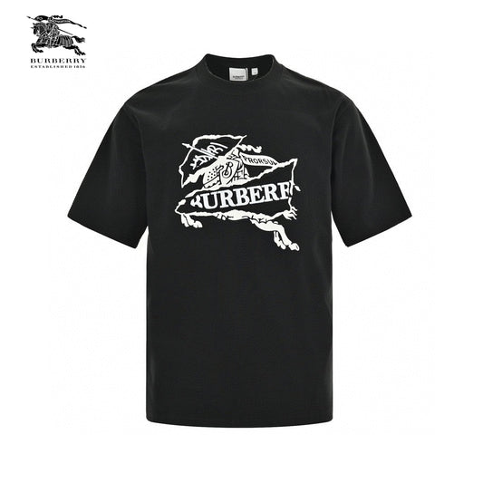 Burberry T-Shirt - Black with Graphic Design