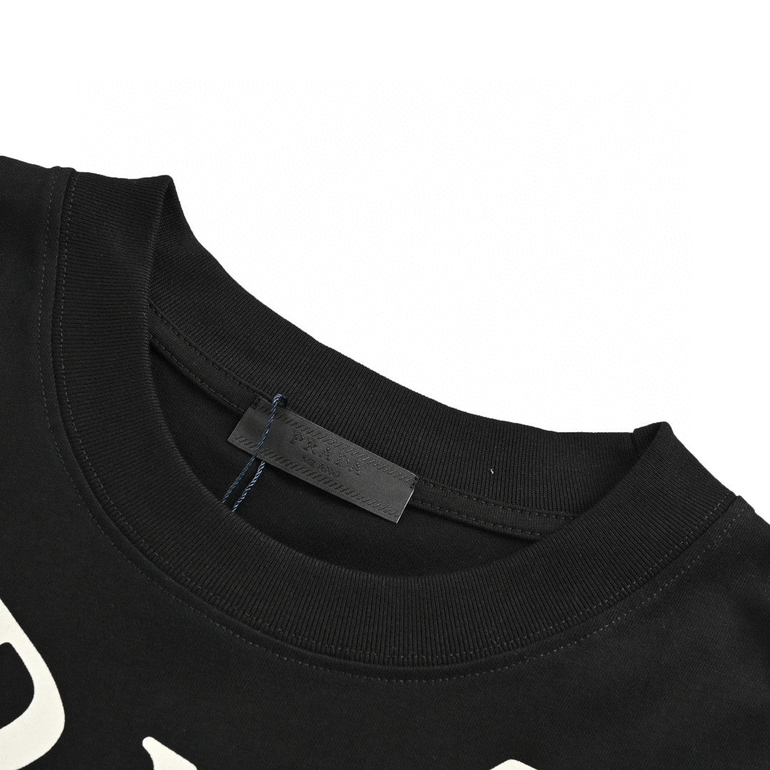 Prada T-Shirt - Black with Bold Branding