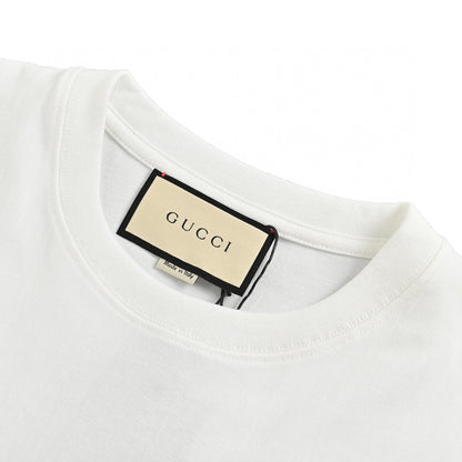 Gucci White T-Shirt with Bold Logo