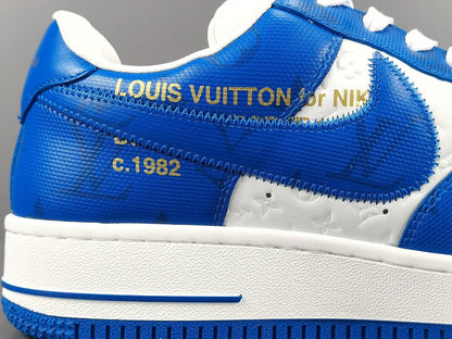 NIKE AIR FORCE 1 x LOUIS VUITTON BLUE/WHITE